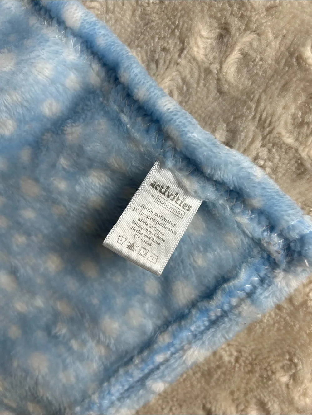 Activities by Baby Mode Blue Teddy Bear Lovey Security Blanket White Stars Plush